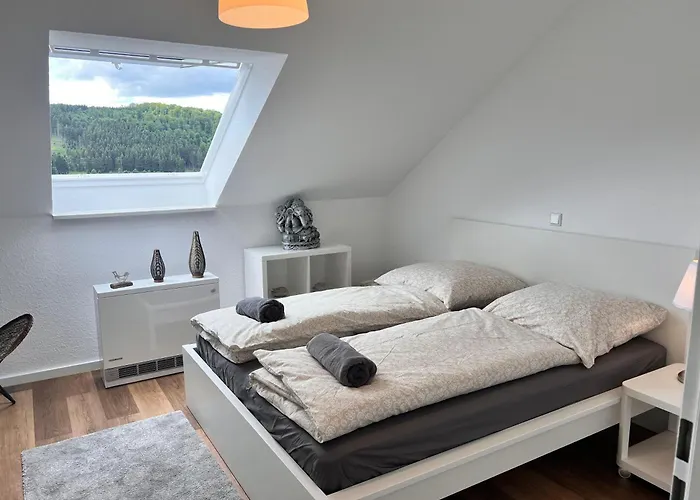 Gemuetliche 3-zimmer-wohnung Mit Panoramablick Und Kostenlosem Ueberdachten Parkplatz Apartament Winterberg